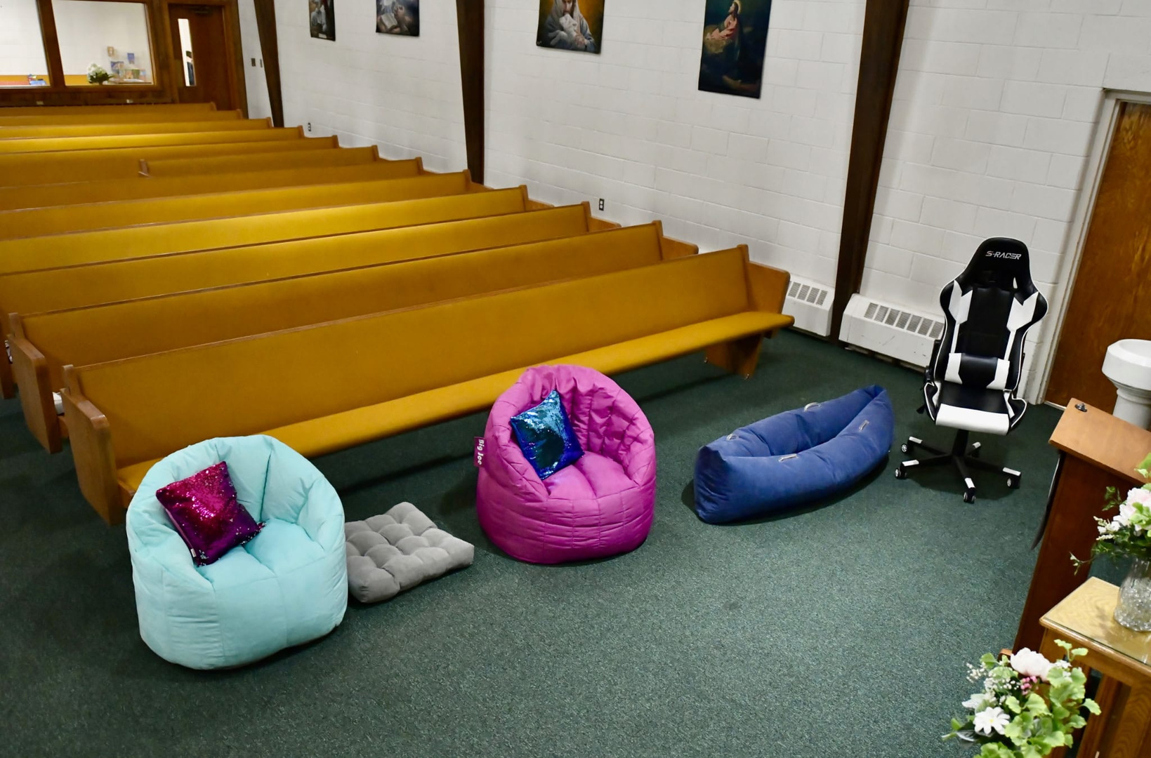 Sensory-friendly seating area